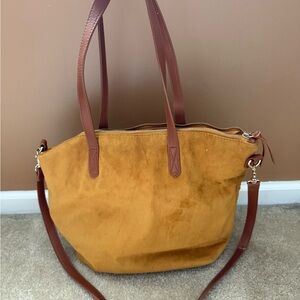 Chic Brown Suede Tote Bag